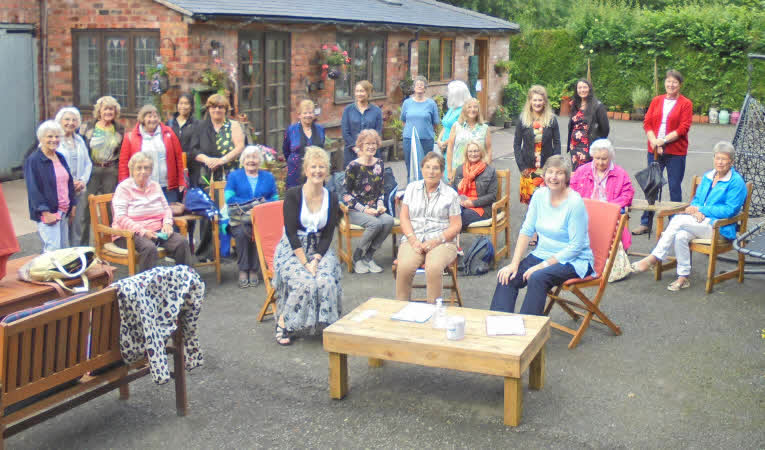 23 members pictured of the 25 at our garden meeting